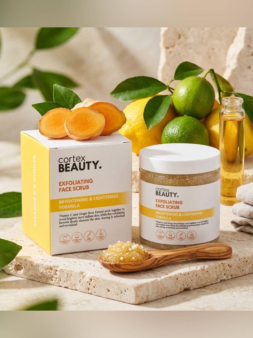 Cortex Beauty Brightening Exfoliating Face Scrub ~ Retail $220